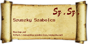 Szuszky Szabolcs névjegykártya