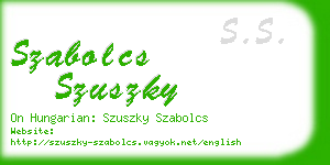 szabolcs szuszky business card